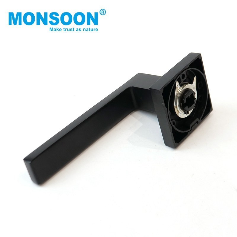 monsoon furniture fitting brushed nickel door handle square mortise wooden indoor bedroom lock stainless steel lever door handle