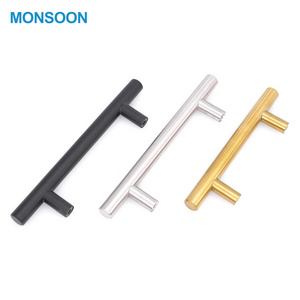 MS07 High Quality Furniture hardware T Type Steel wardrobe Handle Kitchen Cabinet Drawer Pull Door Handles