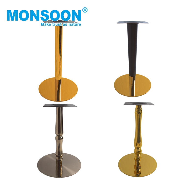 modern decorative luxury round furniture legs adjustable height folding steel plated hardware t shaped metal table legs