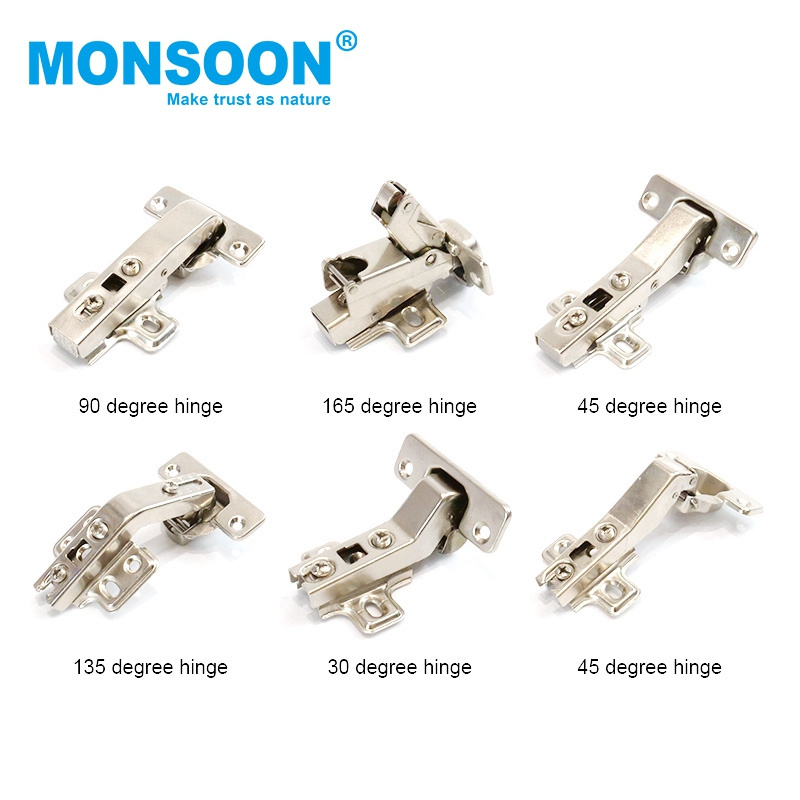 oem monsoon factories premium cabinet 45 degree Angle folding Hinges stainless steel cabinet hinges furniture hinges