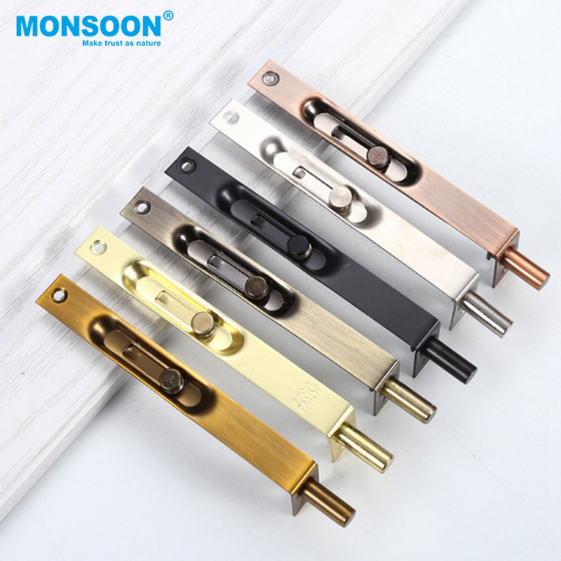 latch slide bolt lock concealed security door lock stainless steel main door tower bolt security ground spring latch bolt lock