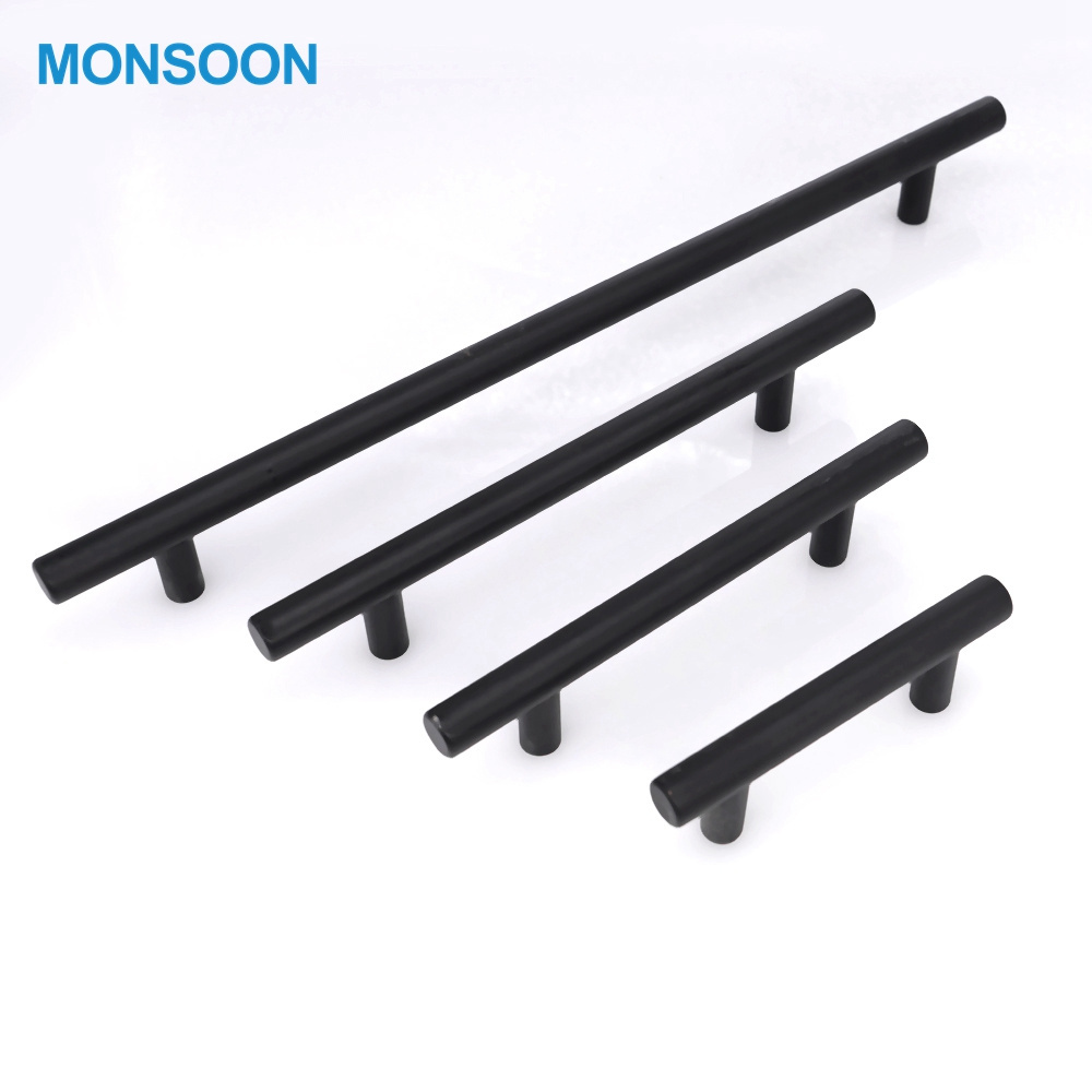 MS07 High Quality Furniture hardware T Type Steel wardrobe Handle Kitchen Cabinet Drawer Pull Door Handles