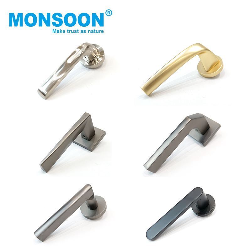 exterior front entry aluminum door lock safety hotel aluminum door lock push pull door handles with key lock