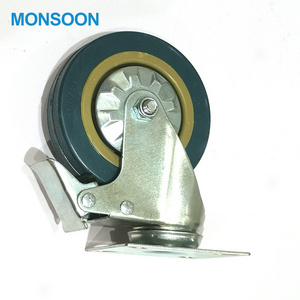 100Mm Dolly Rubber Casters For Furniture Transparent Wheels Industrial Castors Caster Wheel Heavy Duty