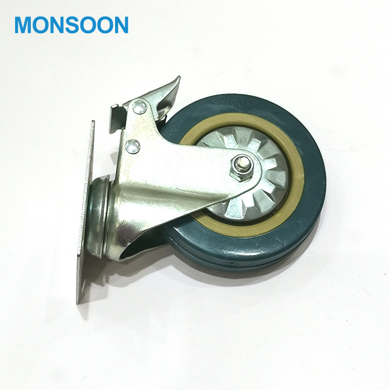 100Mm Dolly Rubber Casters For Furniture Transparent Wheels Industrial Castors Caster Wheel Heavy Duty