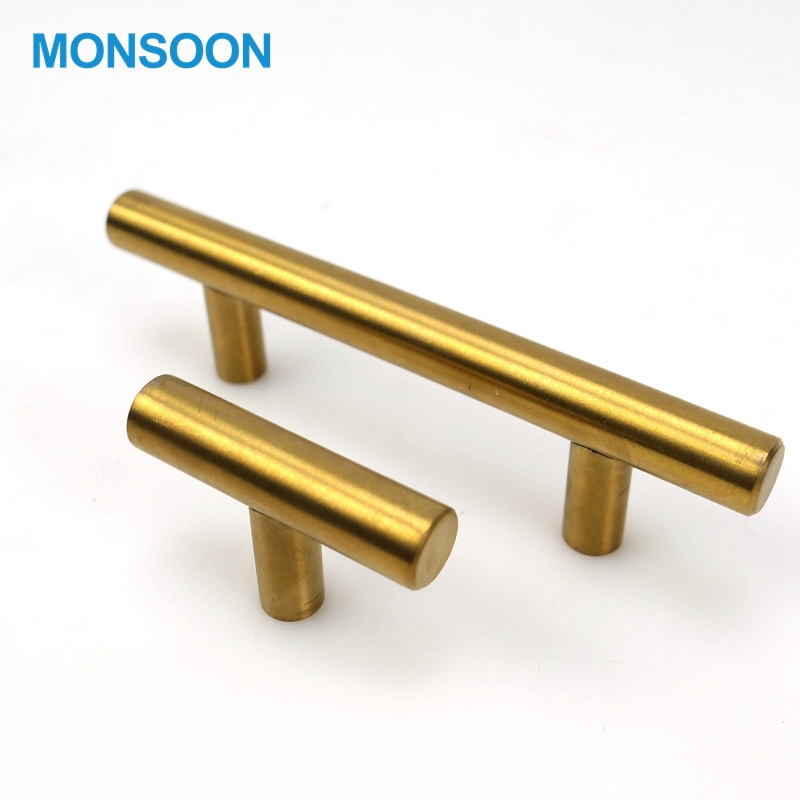 MS07 High Quality Furniture hardware T Type Steel wardrobe Handle Kitchen Cabinet Drawer Pull Door Handles