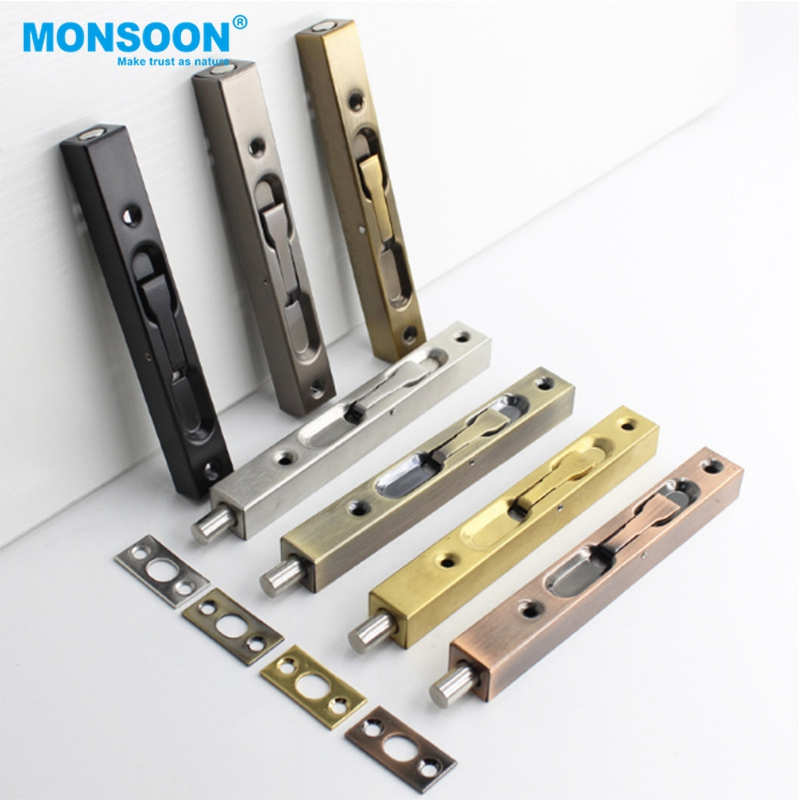 high quality stainless steel main door bolt latch fire security guard slide door bolt bearing capacity safety door lock bolt