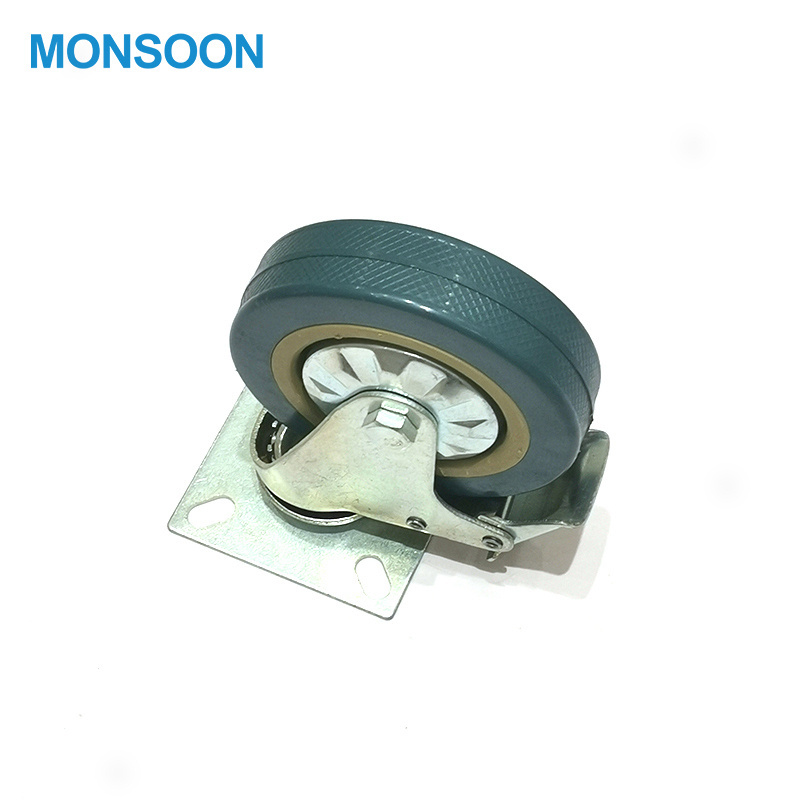 100Mm Dolly Rubber Casters For Furniture Transparent Wheels Industrial Castors Caster Wheel Heavy Duty