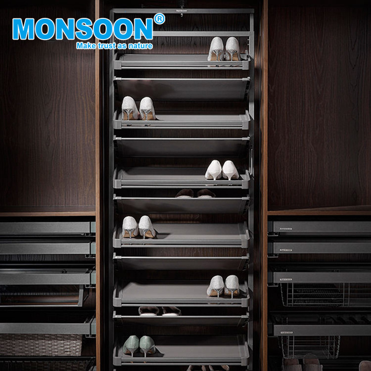 MONSOON Modern Wardrobe Accessories Shoe holder Cabinet rotating Shoe Storage Closet revolving shoe rack