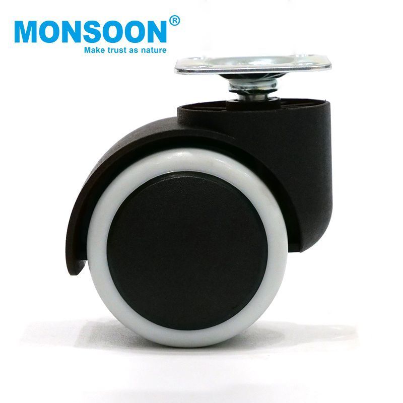 Furniture ball wheel caster Office Chair Swivel Nylon Locking Pu Transparent 1.5/2/3 inch Plastic Furniture Casters