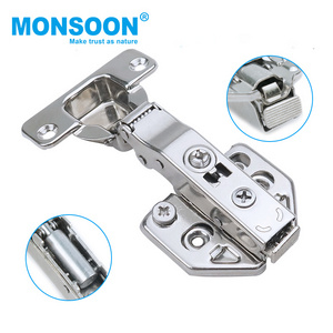 Cupboard Hinge stainless steel hydraulic 3d 35mm cup plane bottom wardrobe Iron furniture cabinet hinge with soft close hinges