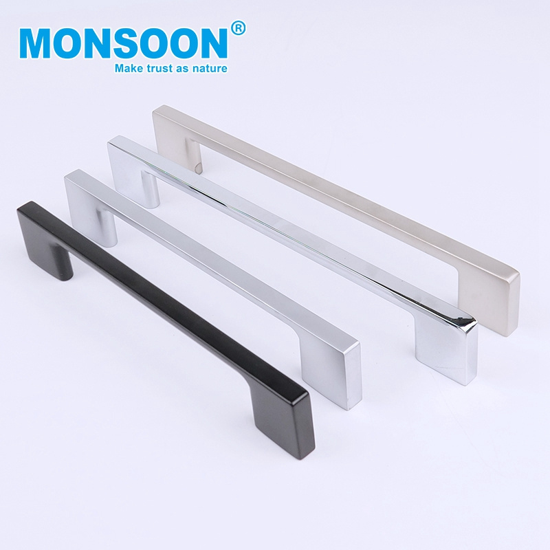 furniture cabinet hardware handle pull black long metal key handle modern wood door handle