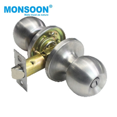 keyed entry indoor knob cylindrical door lock brass metal door handle cylindrical door knob lock