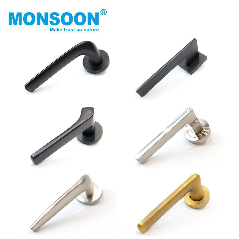 exterior front entry aluminum door lock safety hotel aluminum door lock push pull door handles with key lock