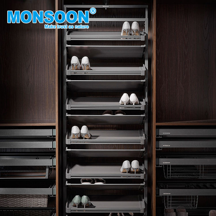 MONSOON Modern Wardrobe Accessories Shoe holder Cabinet rotating Shoe Storage Closet revolving shoe rack