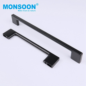 furniture cabinet hardware handle pull black long metal key handle modern wood door handle