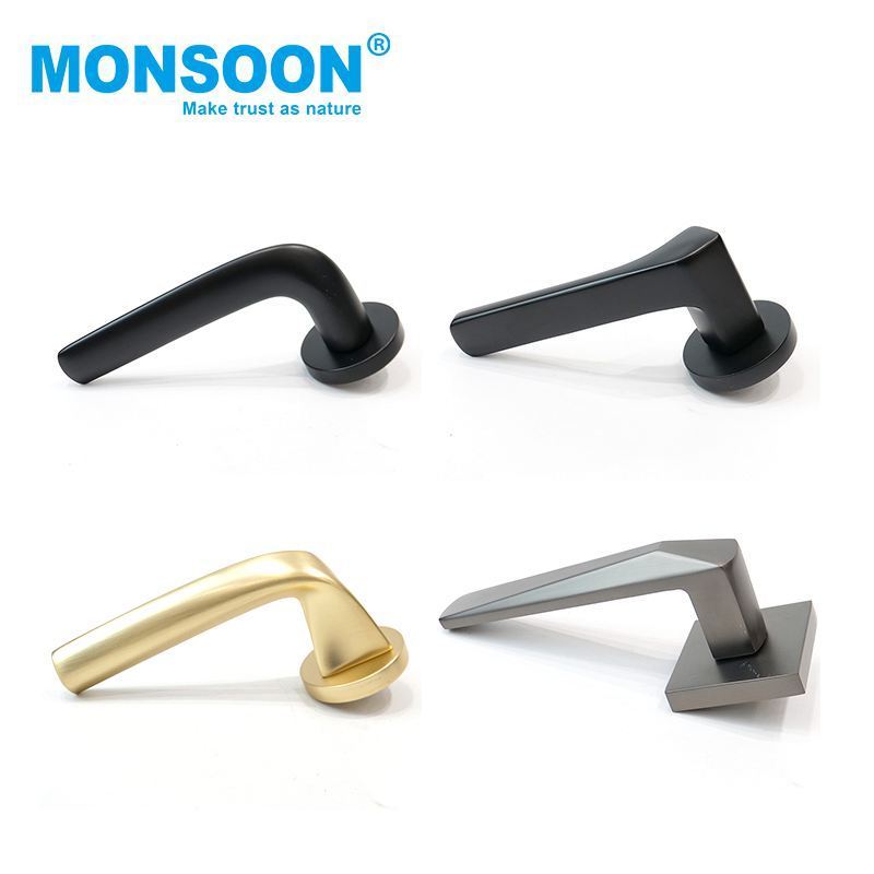 interior furniture silver handles modern main door lever handle for home wooden door