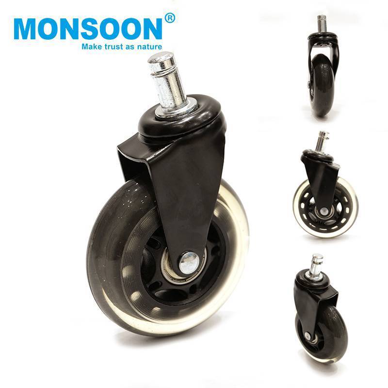 Top Sale Heavy Duty Double Wheel Office Chair Swivel Caster Wheels With Brake furniture wheels