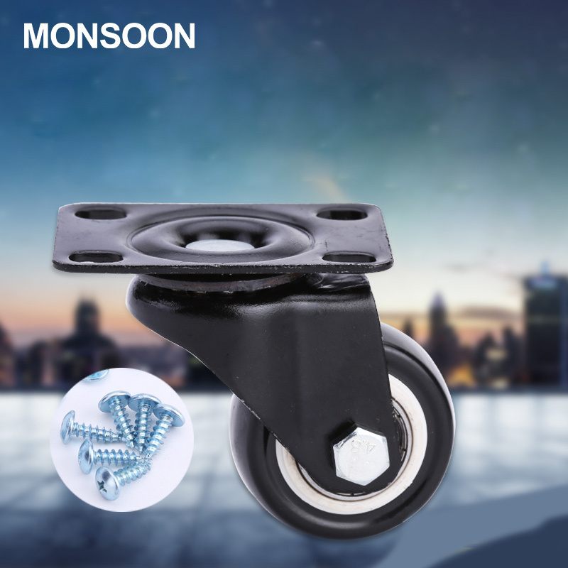 3 Inch Pu Office Chair Casters Heavy Duty Rollerblade Caster Wheels For All Floors Chair Wheels