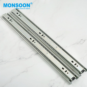 drawer slide rail 3 Fold Cheap Price 42Mm Full Extension Ball Bearing Telescopic Channel Drawer Slide