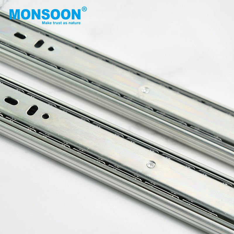 drawer slide rail 3 Fold Cheap Price 42Mm Full Extension Ball Bearing Telescopic Channel Drawer Slide