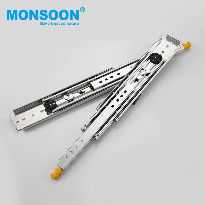 220kg load 76mm drawer slides lock tool kit box trolley cart Cold rolled steel heavy duty locking drawer slides