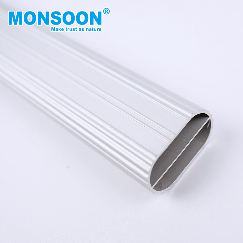 Wardrobe Furniture fitting oval wardrobe tube polished chrome closet rod aluminum wardrobe tube