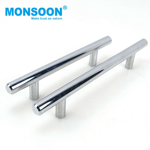 Concealed closet kitchen furniture long t bar lever pull door handle manijas para muebles stainless steel cabinets handles