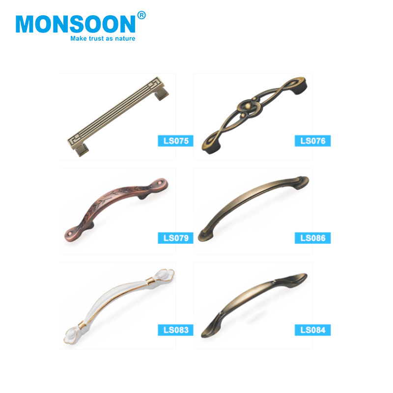 Wholesale Kitchen Cabinet Handle Brass Handle Furniture Handle Drawer Cupboard Hardware Wardrobe Knobs