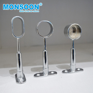 Bracket Hanging Rail Tube Support wardrobe Tube Holder Zinc Alloy Single /Double Wardrobe holder tube support