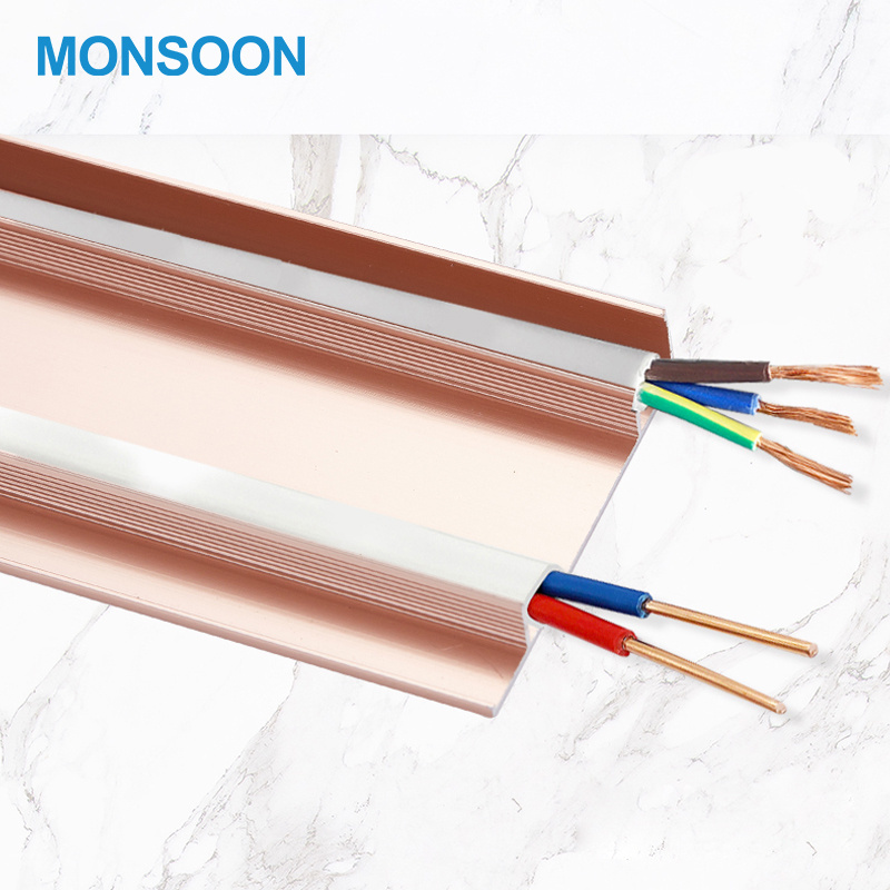 Decoration Plastic Wood Floor Strip Moulding Line Pvc Skirting Board Cover Polymer Skirting Wood Board