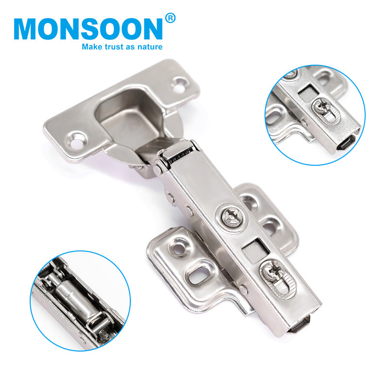 Slow Motion Cupboard 35mm Furniture  up ward clip on Hinge 4 hole Interior door Cabinet Hinges for kitchen cabinet