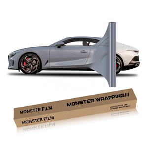 Monster film Gloss Dark Grey Pvc Pet 1.52M*18M Car Wrap For Car wrapping film wrap vinyl car wrapping