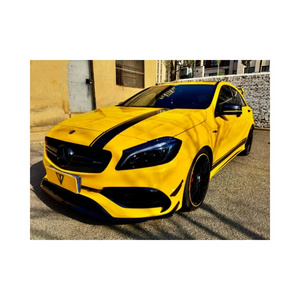 glossy crystal sunflower yellow Car Vinyl Wrap Film autohesion vinyl car wrapping film