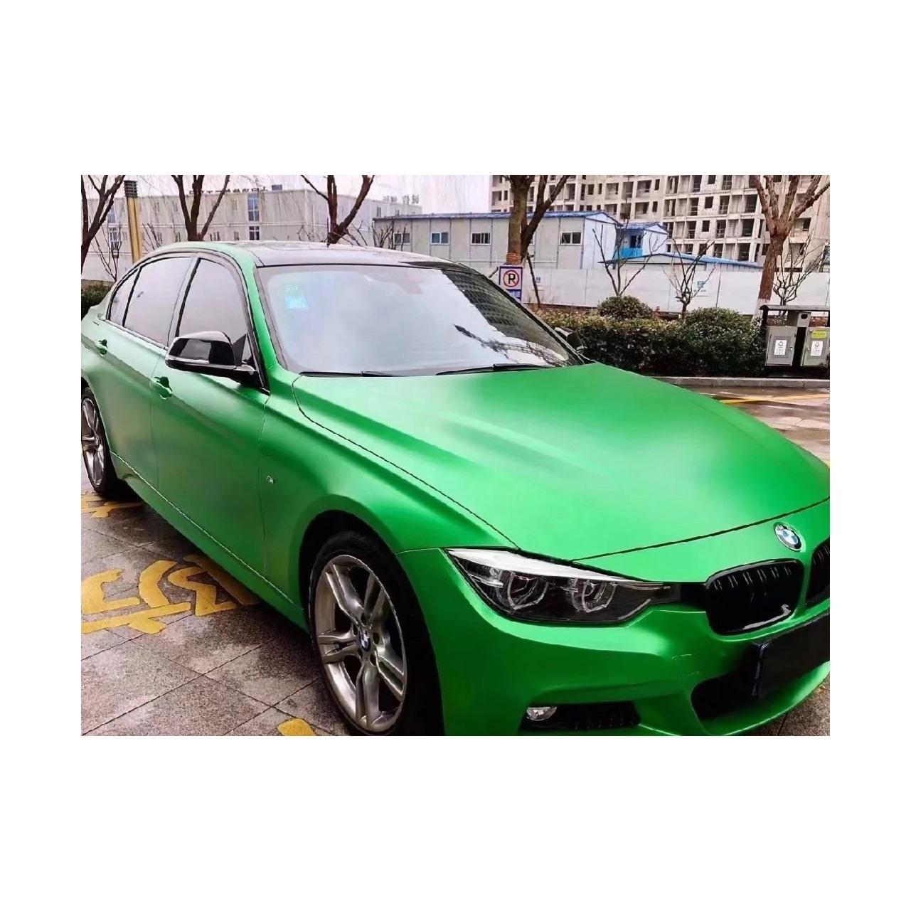 Factory direct Utra-Matte Flame Green car wrapping PVC PET 1.52m*18m for car vinyl wrap