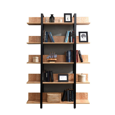 Wooden bookcase Metal bookshelf Living room Storage Rack Shelf Cabinet Open display industrial Shelves Book Wall shelf