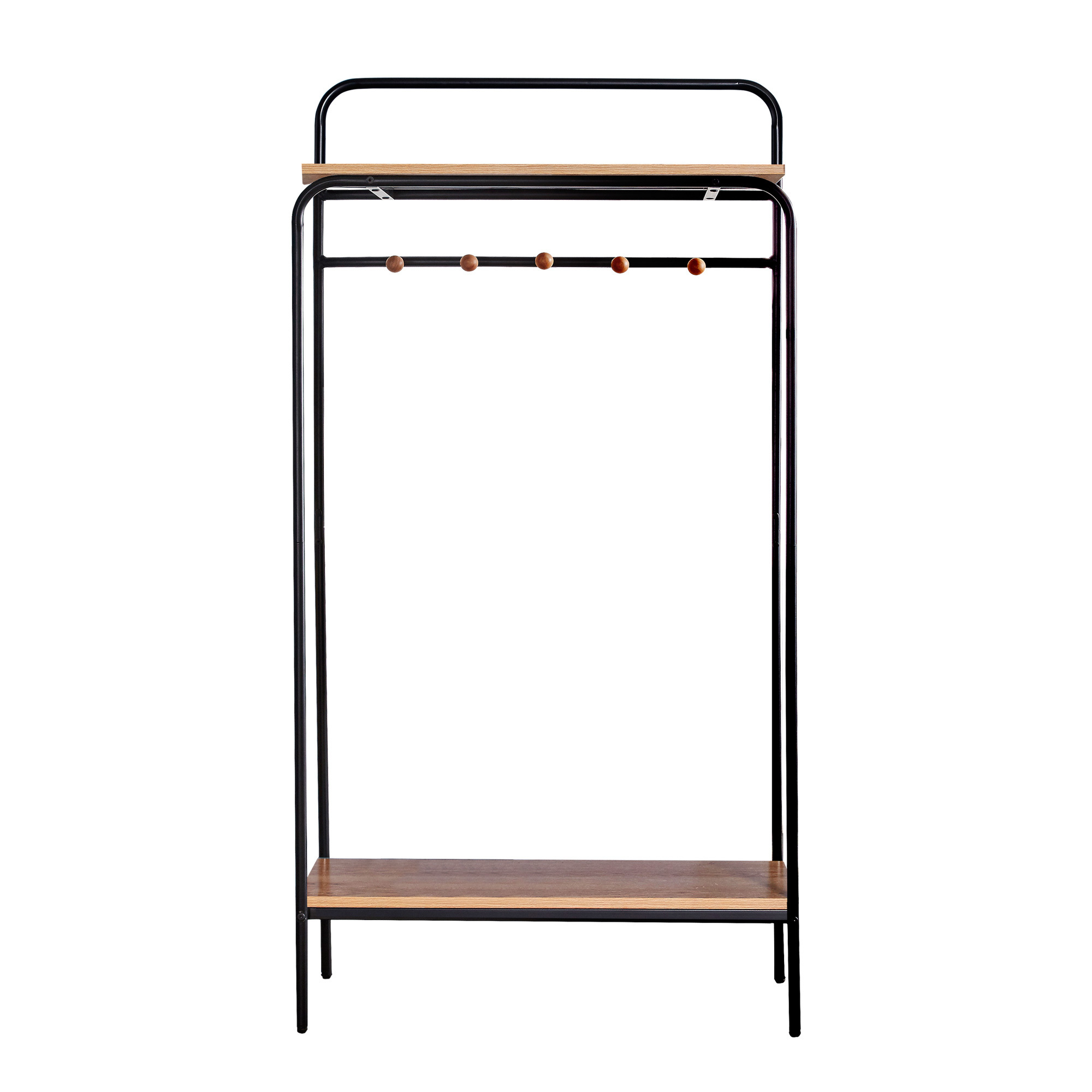 Metal material shoe rack Floor Coat Clothes Stand Entrance storage Rack Hanger display shelf with 5 hooks