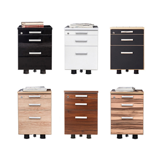 Monster Furniture Office 3-Drawer High Quality Office Furniture Locker Wooden moving mobile drawer storage Cabinet