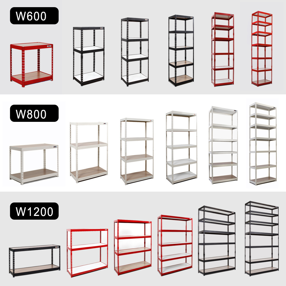 5 Layer Shelving Angle Rack Metal Angle Steel Post Light Duty Muscle Rivet Boltless shelves storage racks