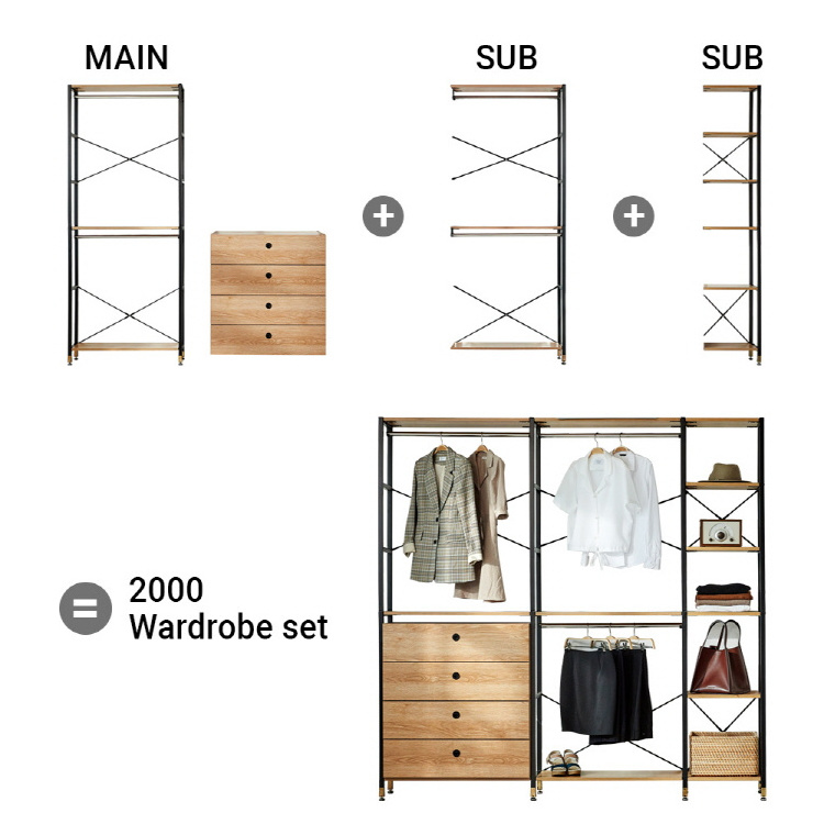 Open modular Portable Modern bedroom Metal Wardrobe designs Storage Cabinet Simple Closet Shelves clothes Organizer Big Closet