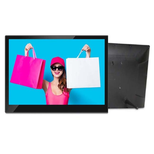 Wall mounted 27 inch FHD 1080P IPS screen LED advertising display 27 inch widescreen digital signage advertising player