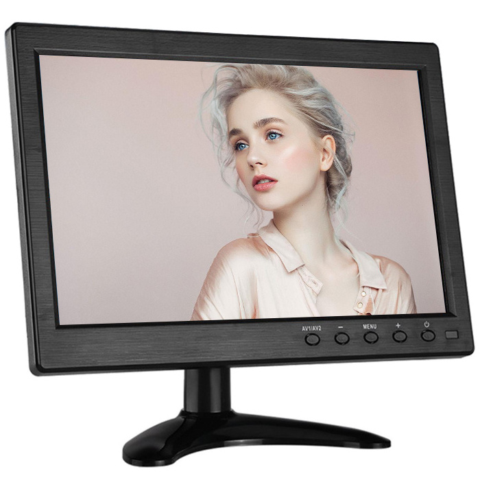 Stand alone 10.1 Inch CCTV security camera monitor 10 inch widescreen IPS display led monitor with VGA HDMIed BNC AV USB Speaker