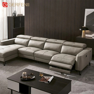 furniture leather corner sofa set living room modern sectional luxury italian genuine  leather sofa set