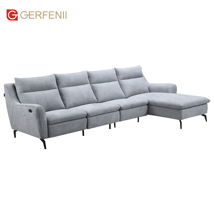 Montel Living Room Sectional Modern Home Fabric Sofa Bed L Shape Corner Sofa Recliner Grey Sofa Set Sofacama Chaise Couch