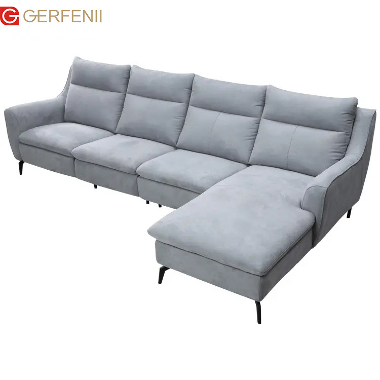 Montel Living Room Sectional Modern Home Fabric Sofa Bed L Shape Corner Sofa Recliner Grey Sofa Set Sofacama Chaise Couch