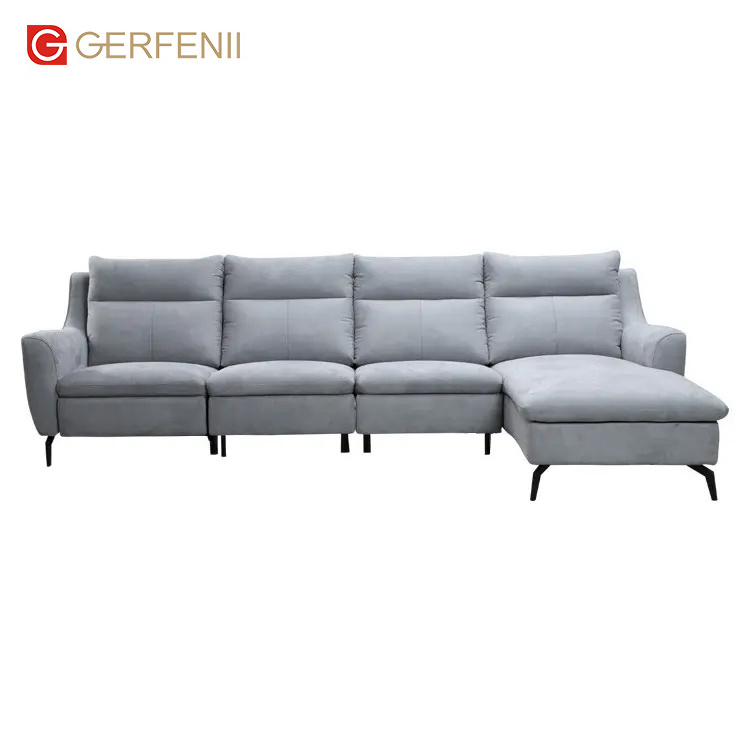 Montel Living Room Sectional Modern Home Fabric Sofa Bed L Shape Corner Sofa Recliner Grey Sofa Set Sofacama Chaise Couch