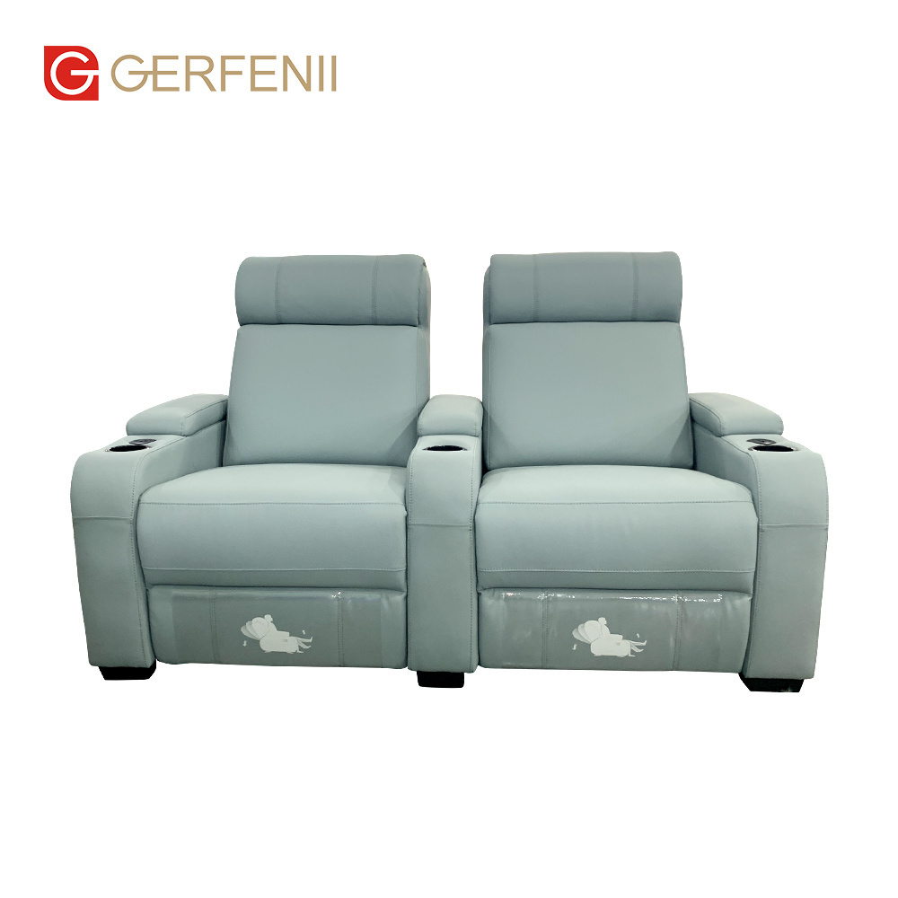 Factory Direct Sale 2 seater power recliner Electric Seating Leather Home Cinema Seats Recliner Chair Movie Home Theater Sofa