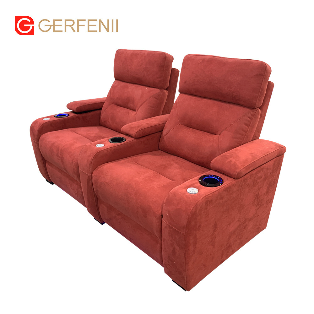 High Quality Luxury Genuine Leather Electric Home Theater Seating Furniture High End Power Recliner Theater Room Seating