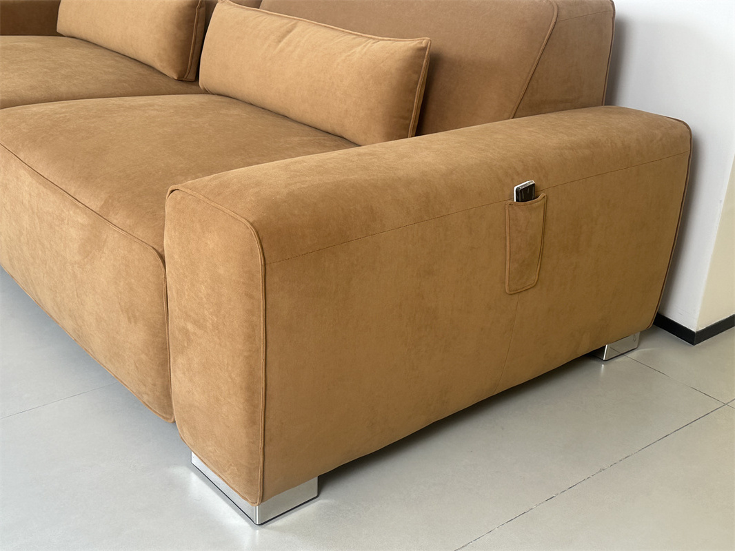 Wholesale Comfortable Fabric Sofa Living Room Furniture Brown Couch 2 Seater Couch Modern Sectional Sofa Set