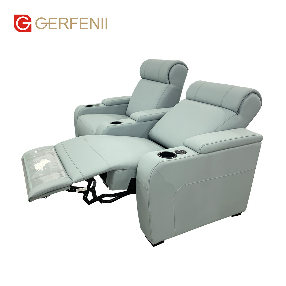 Factory Direct Sale 2 seater power recliner Electric Seating Leather Home Cinema Seats Recliner Chair Movie Home Theater Sofa